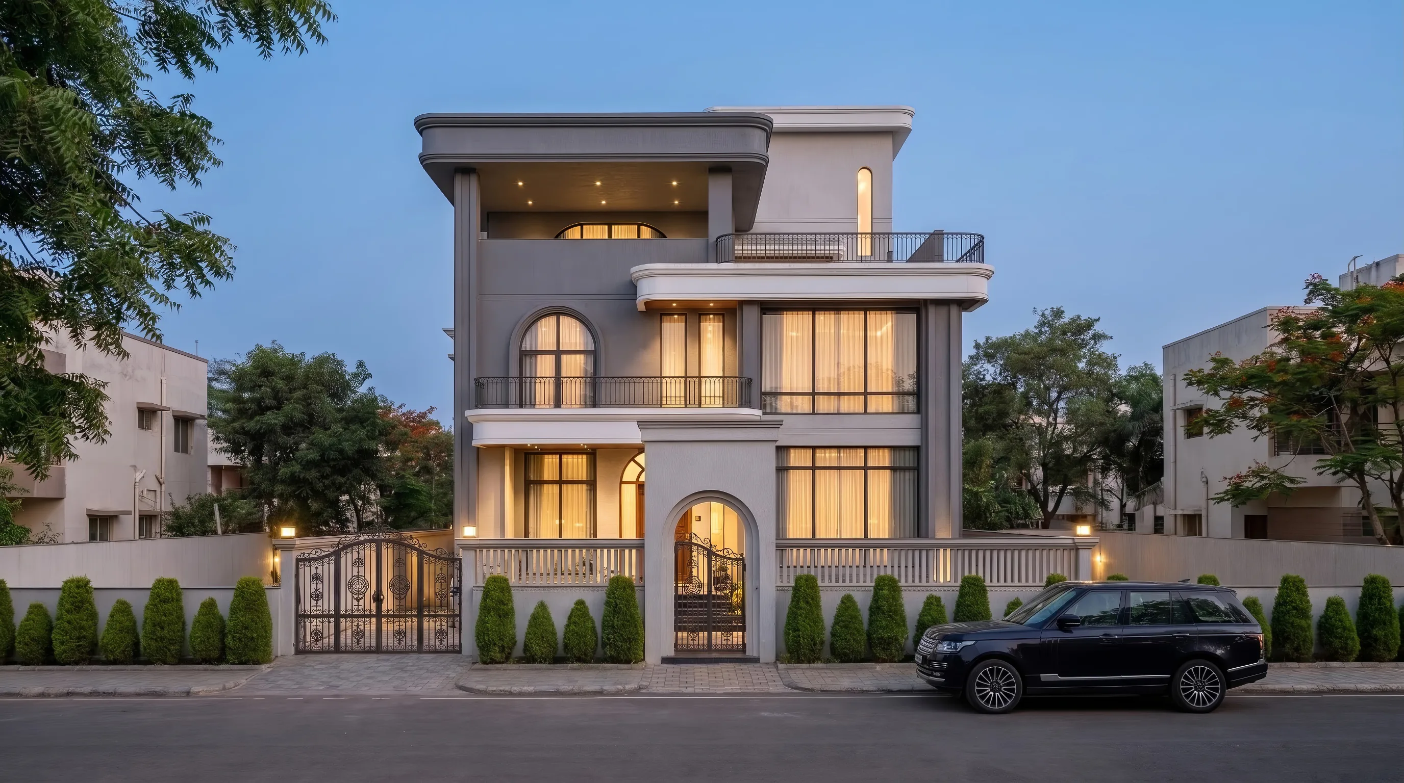 Villa exterior, from 3D model to photoreal visualization — after
