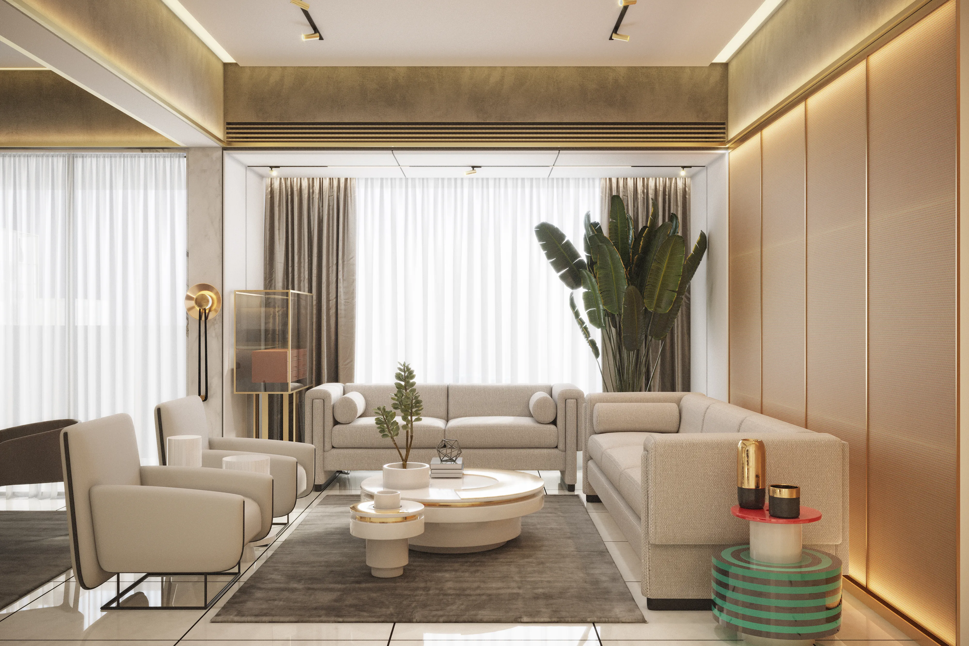 Goyal Apartment Sample House: Interior visualization cover