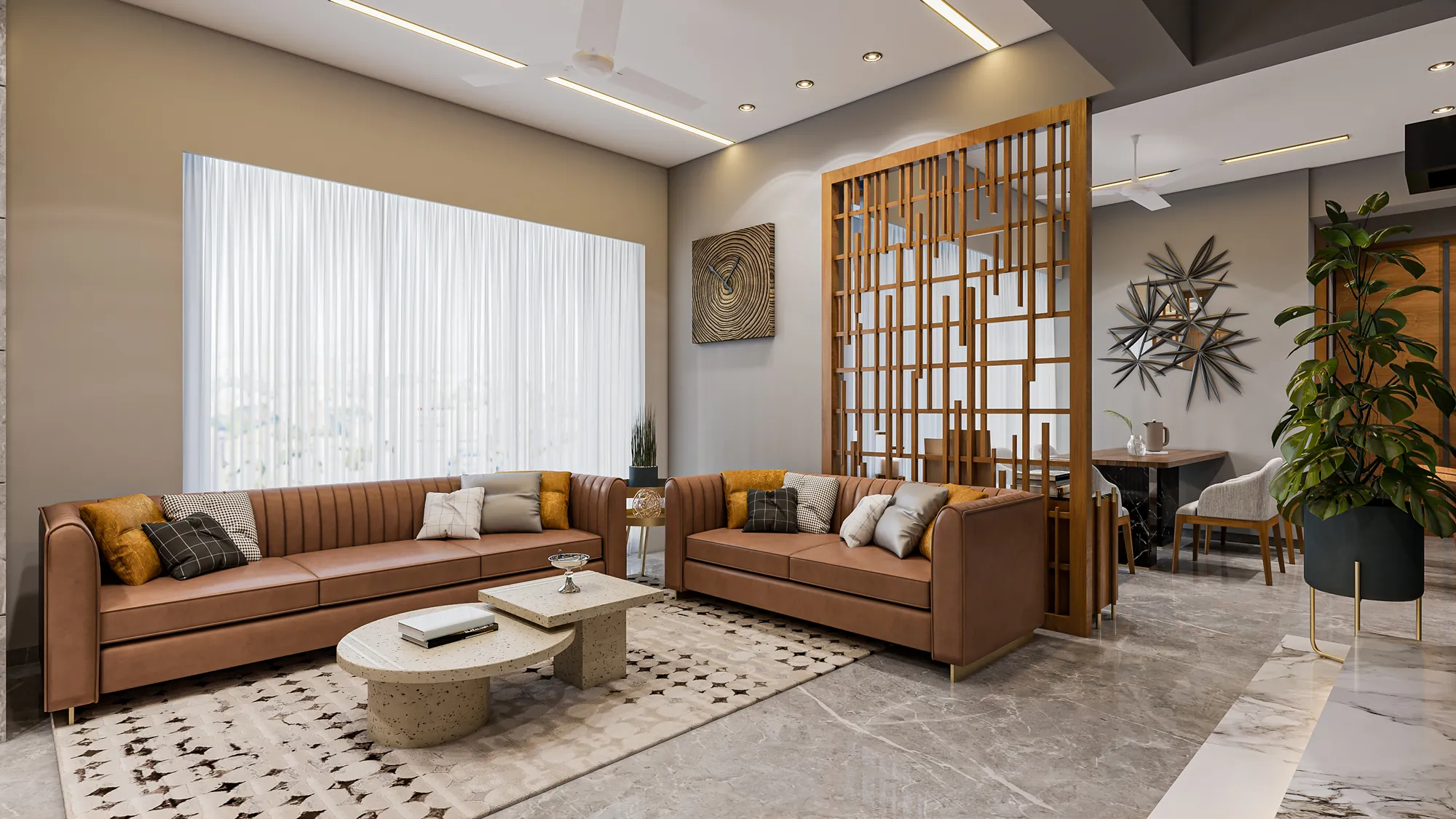 Ravi Bhai Residence: Interior visualization cover