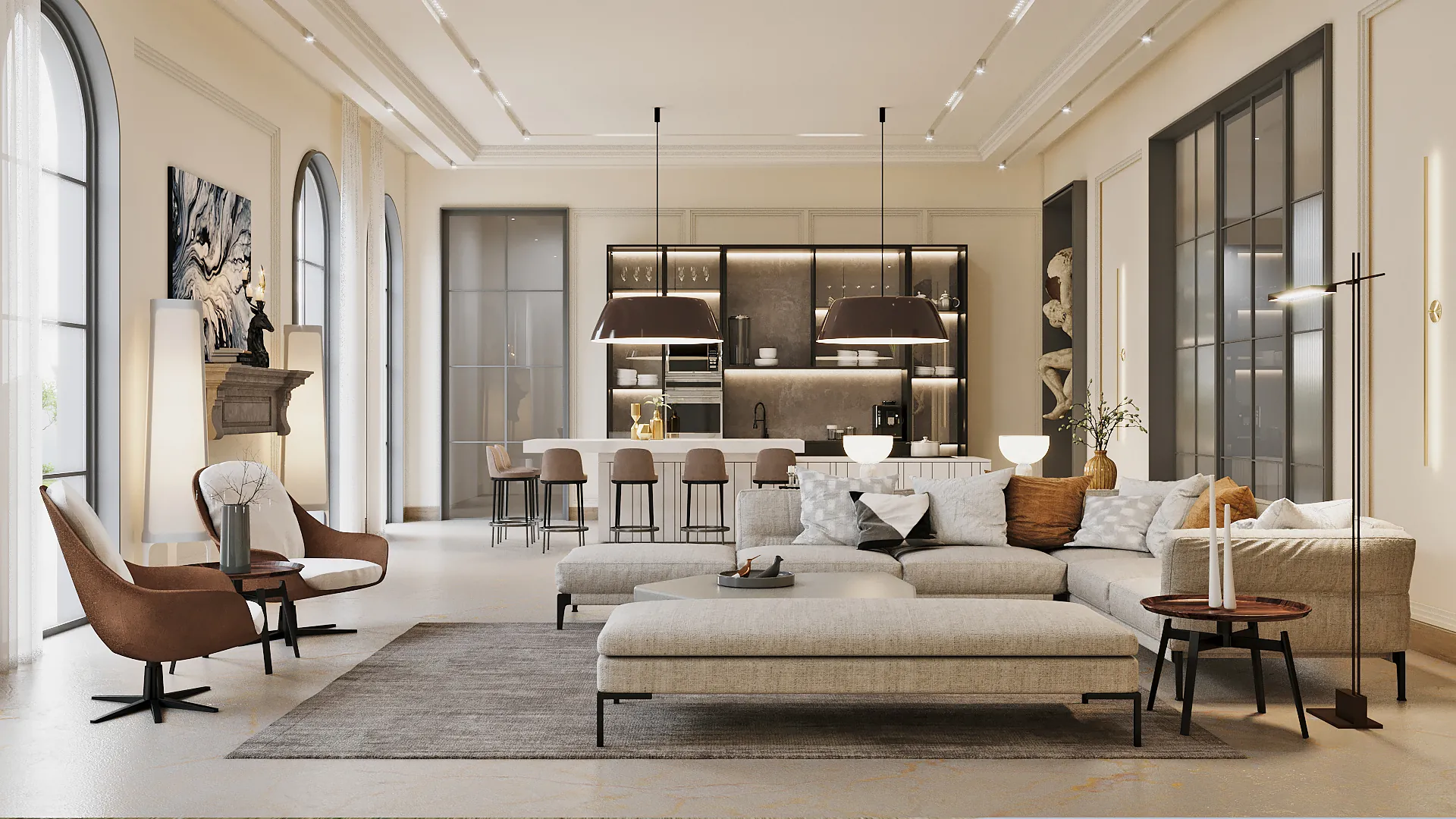 Vishal Bhai Residence: Interior visualization cover